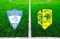 Омония Арадиппу - АЕК Ларнака прогноз на матч Футбол.  Кипр (09.03.25)
